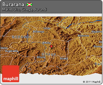 Physical Panoramic Map of Burarana