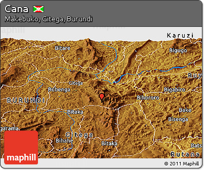 Physical Panoramic Map of Cana