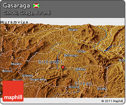 Physical Panoramic Map of Gasaraga
