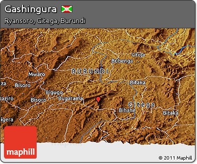 Physical Panoramic Map of Gashingura