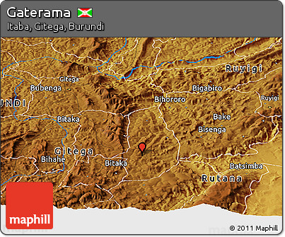 Physical Panoramic Map of Gaterama