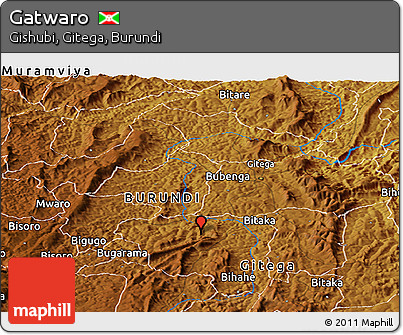 Physical Panoramic Map of Gatwaro