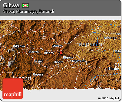 Physical Panoramic Map of Gitwa