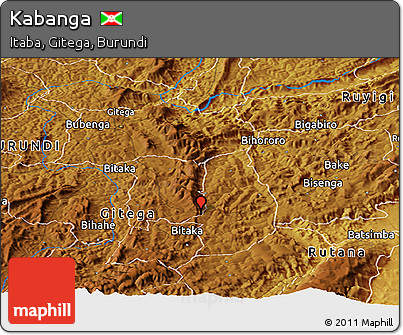 Physical Panoramic Map of Kabanga
