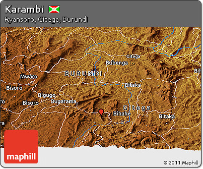 Physical Panoramic Map of Karambi