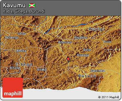 Physical Panoramic Map of Kavumu