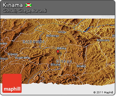 Physical Panoramic Map of Kinama