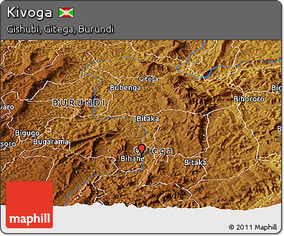 Physical Panoramic Map of Kivoga