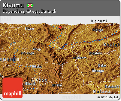 Physical Panoramic Map of Kivumu