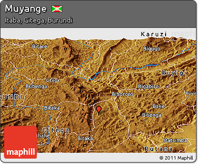 Physical Panoramic Map of Muyange