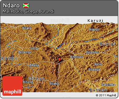 Physical Panoramic Map of Ndaro