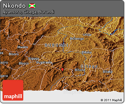 Physical Panoramic Map of Nkondo