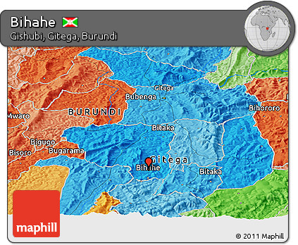 Political Panoramic Map of Bihahe