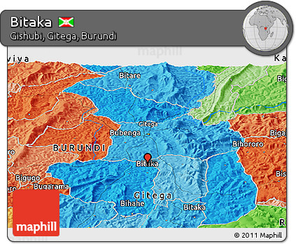 Political Panoramic Map of Bitaka