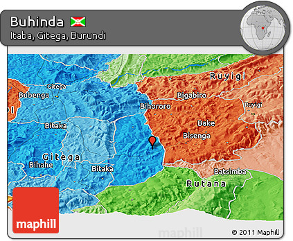 Political Panoramic Map of Buhinda