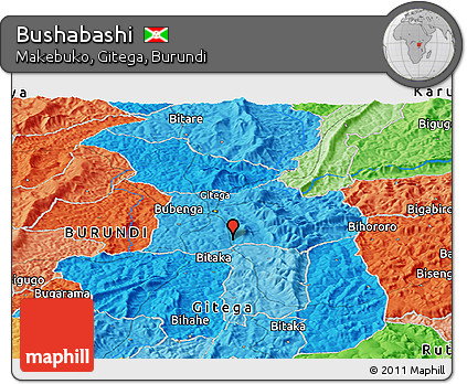 Political Panoramic Map of Bushabashi
