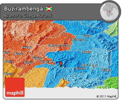Political Panoramic Map of Buzirambenga