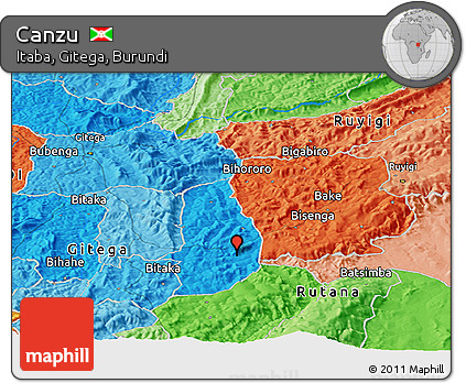 Political Panoramic Map of Canzu