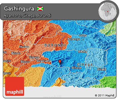 Political Panoramic Map of Gashingura
