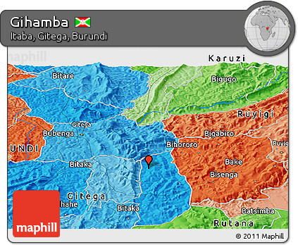 Political Panoramic Map of Gihamba