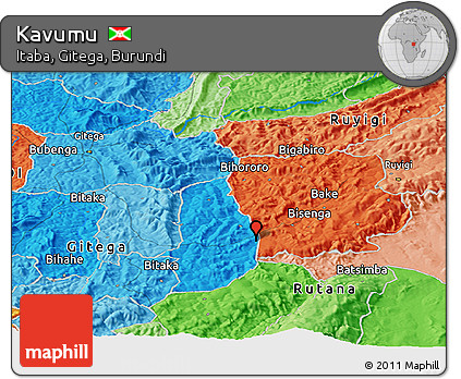 Political Panoramic Map of Kavumu