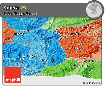 Political Panoramic Map of Kigera