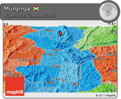 Political Panoramic Map of Munyinya