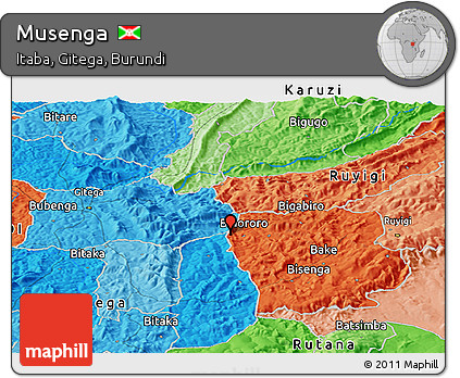 Political Panoramic Map of Musenga