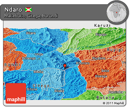 Political Panoramic Map of Ndaro