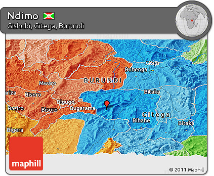 Political Panoramic Map of Ndimo