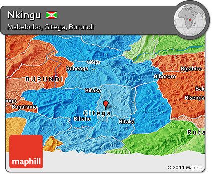 Political Panoramic Map of Nkingu