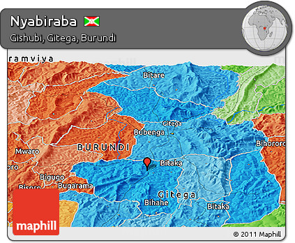Political Panoramic Map of Nyabiraba