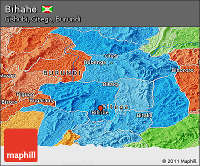Political Panoramic Map of Bihahe