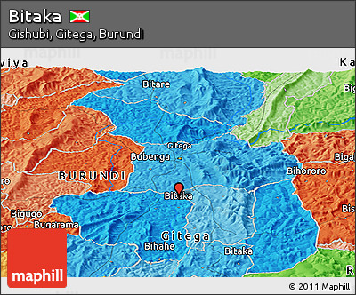 Political Panoramic Map of Bitaka