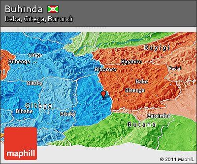 Political Panoramic Map of Buhinda