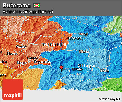 Political Panoramic Map of Buterama