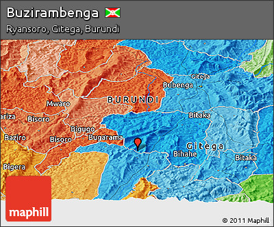 Political Panoramic Map of Buzirambenga