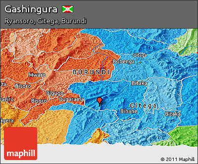 Political Panoramic Map of Gashingura