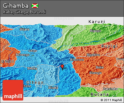 Political Panoramic Map of Gihamba