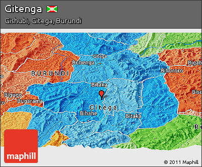 Political Panoramic Map of Gitenga