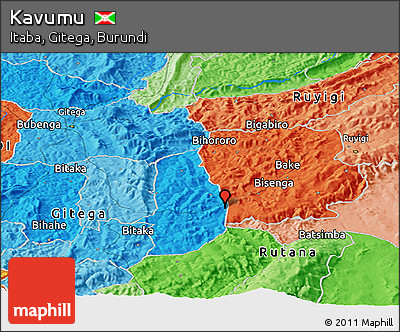 Political Panoramic Map of Kavumu