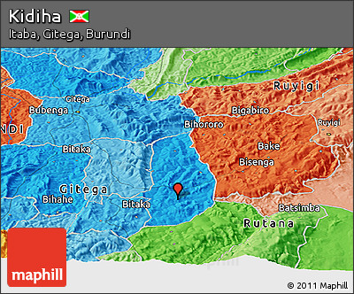 Political Panoramic Map of Kidiha