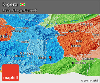 Political Panoramic Map of Kigera