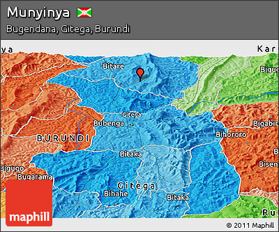 Political Panoramic Map of Munyinya