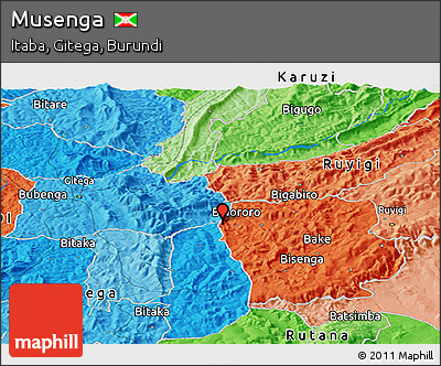 Political Panoramic Map of Musenga
