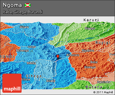 Political Panoramic Map of Ngoma
