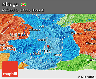 Political Panoramic Map of Nkingu