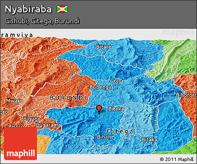 Political Panoramic Map of Nyabiraba