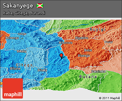 Political Panoramic Map of Sakanyege