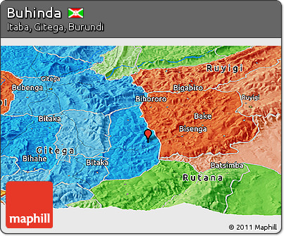 Political Panoramic Map of Buhinda